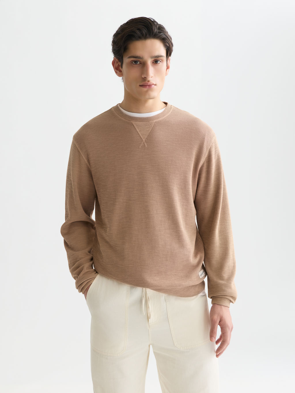 Garment-dyed sweatshirt