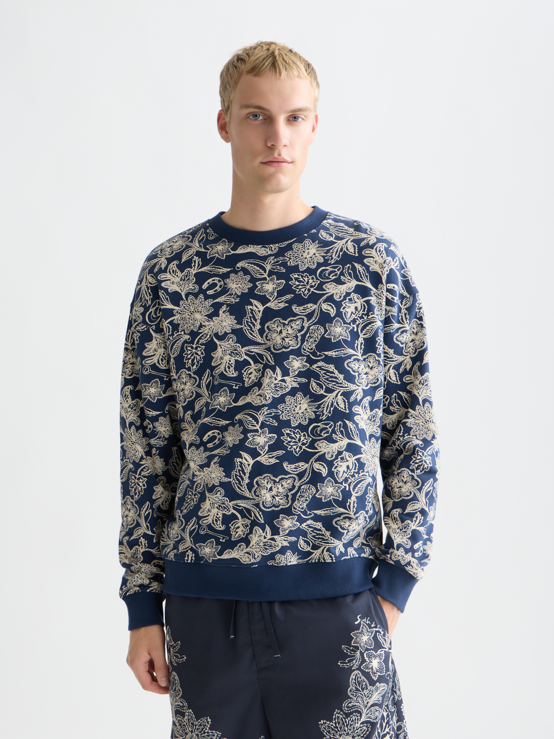 Scotch and soda - PULL COL ROND MOUCHETÉ MAILLE BLUE SCOTCH AND SODA Scotch and soda - PULL COL ROND MOUCHETÉ MAILLE BLUE SCOTCH AND SODA