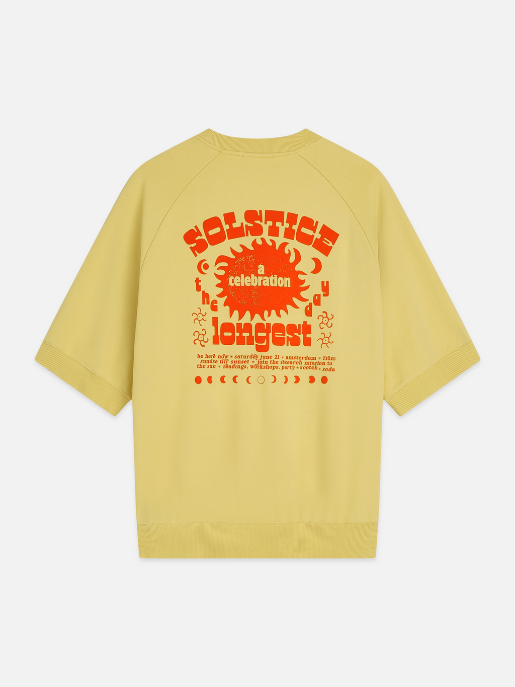 artwork loose short sleeve sweatshirt