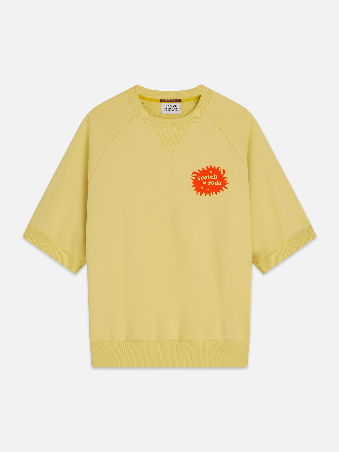 artwork loose short sleeve sweatshirt