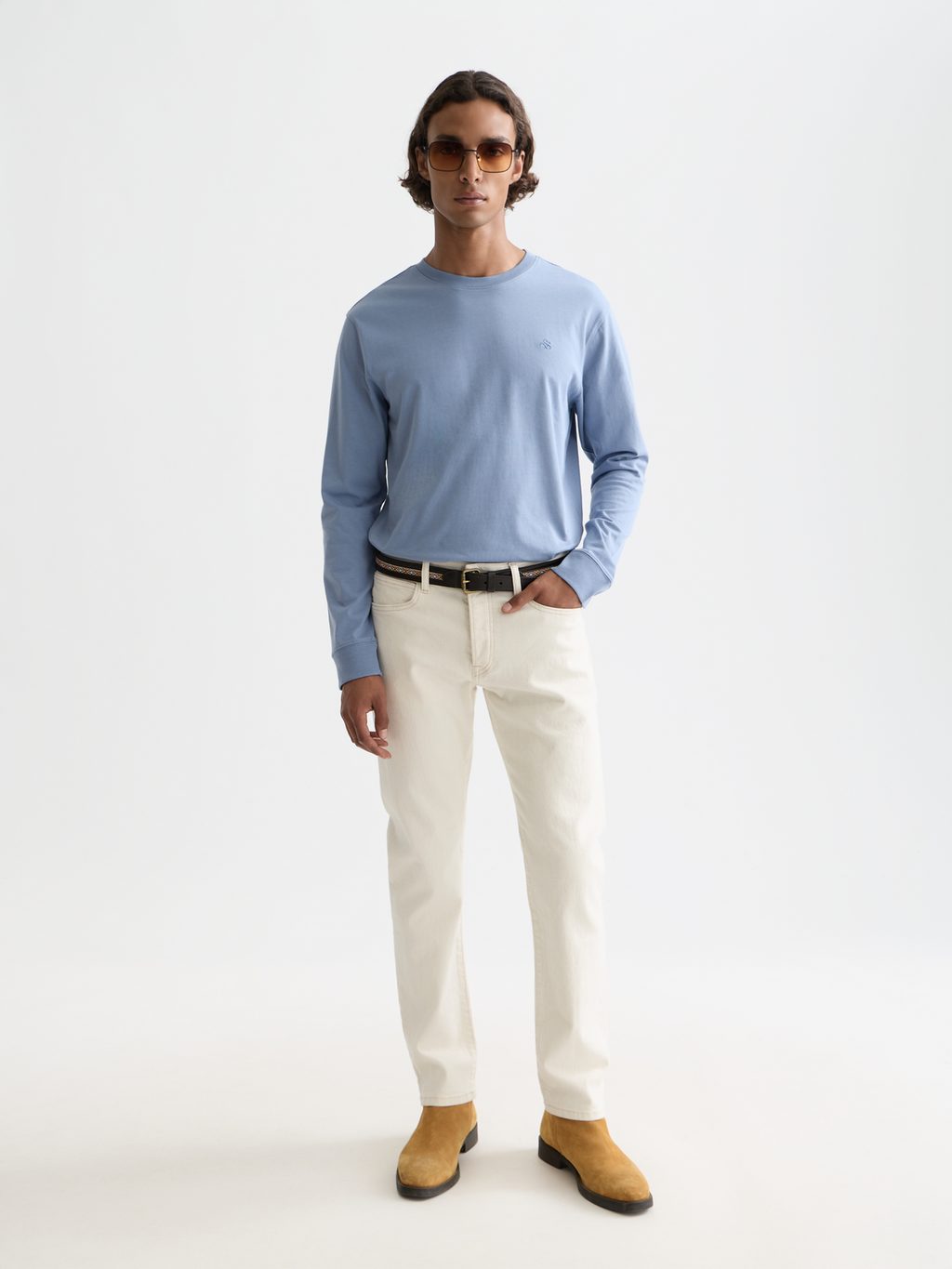 logo regular long sleeve top