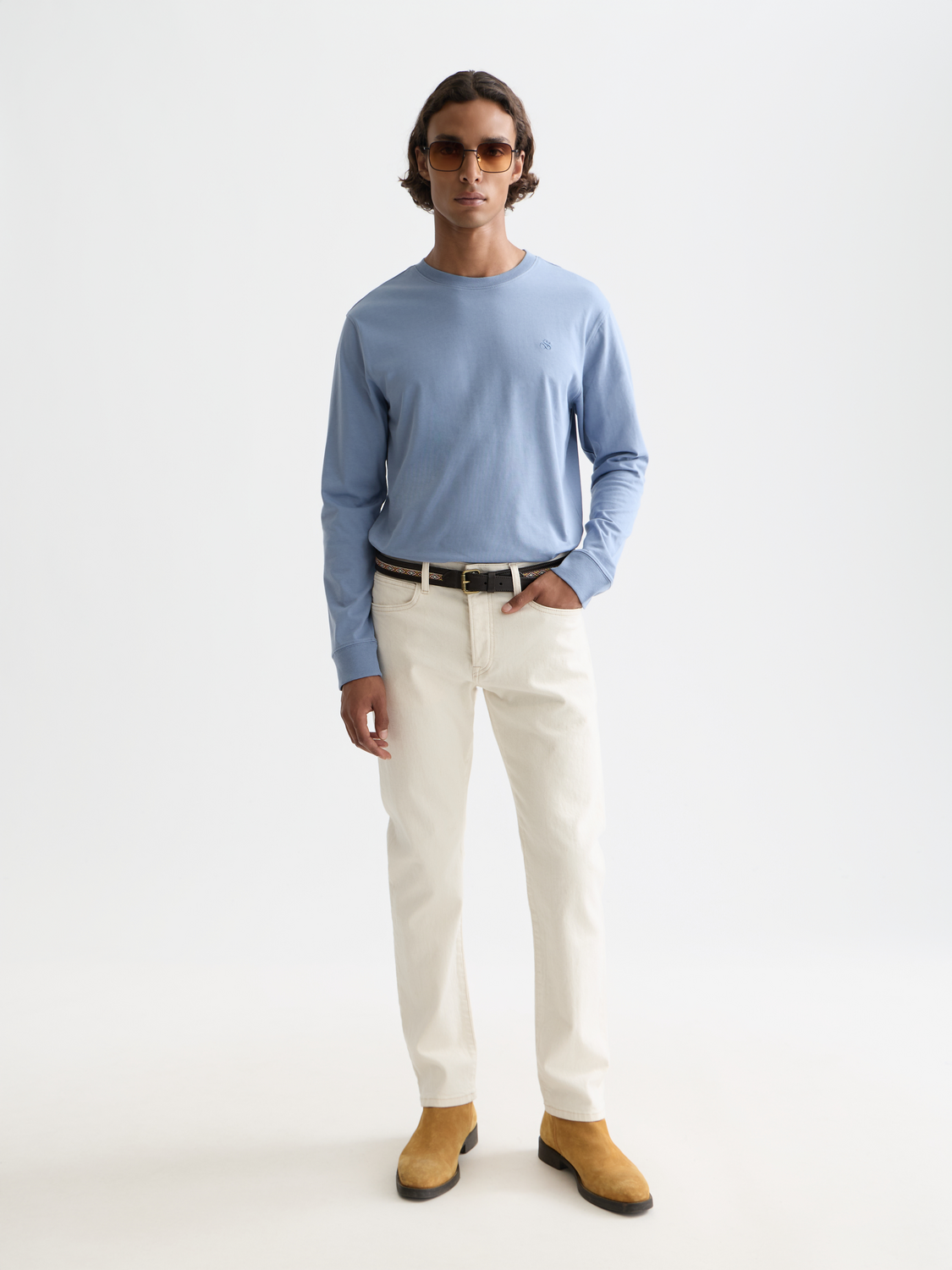 logo regular long sleeve top