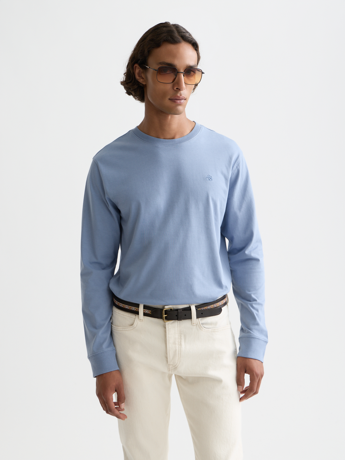 logo regular long sleeve top