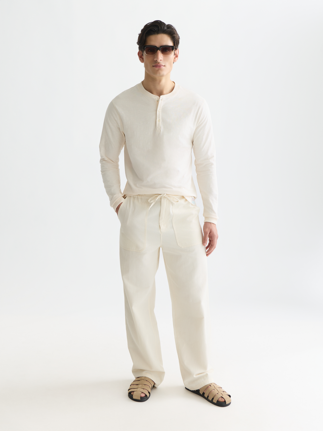 Henley long sleeve top