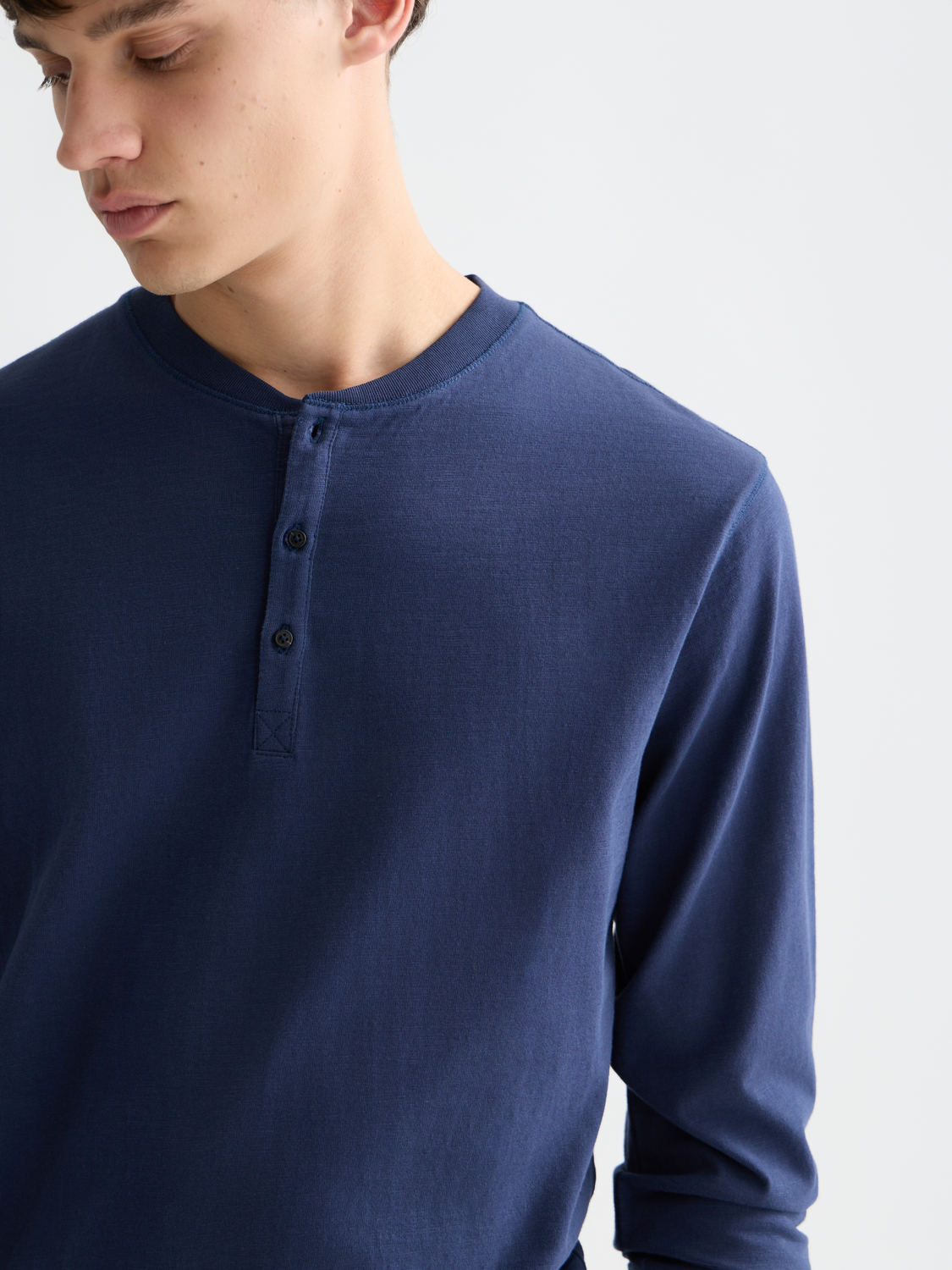 Henley long sleeve top