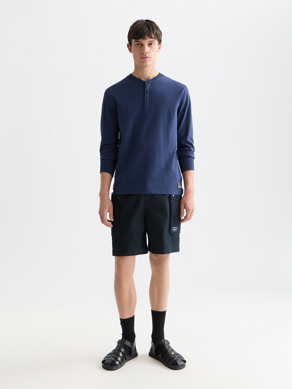 Henley long sleeve top