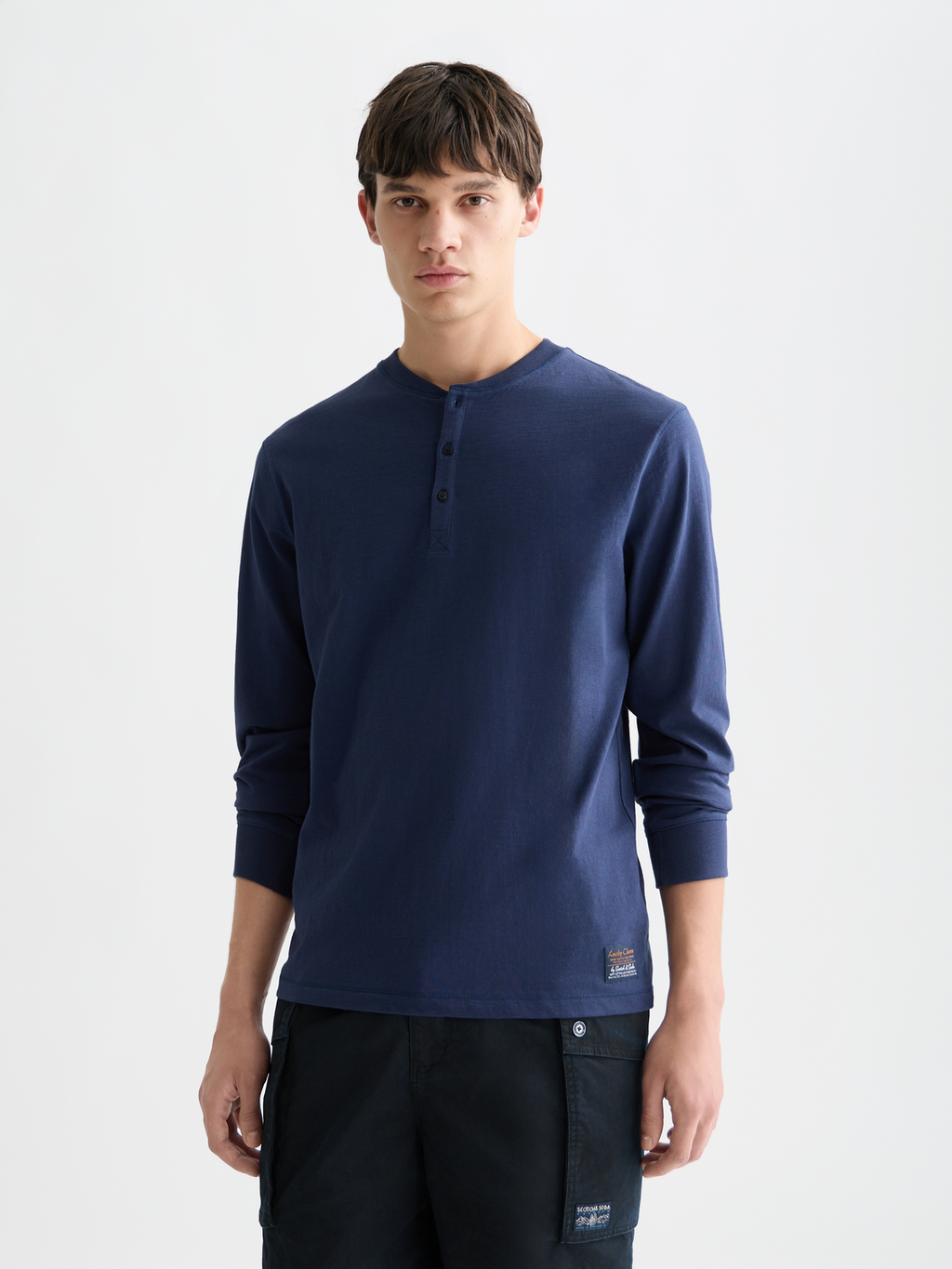 Henley long sleeve top