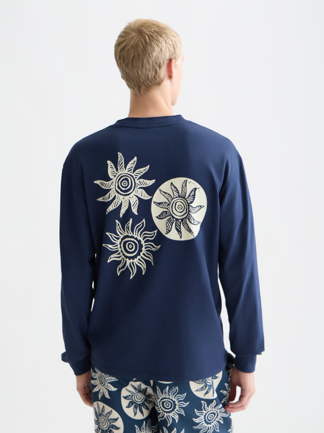 Artwork relaxed long sleeve top