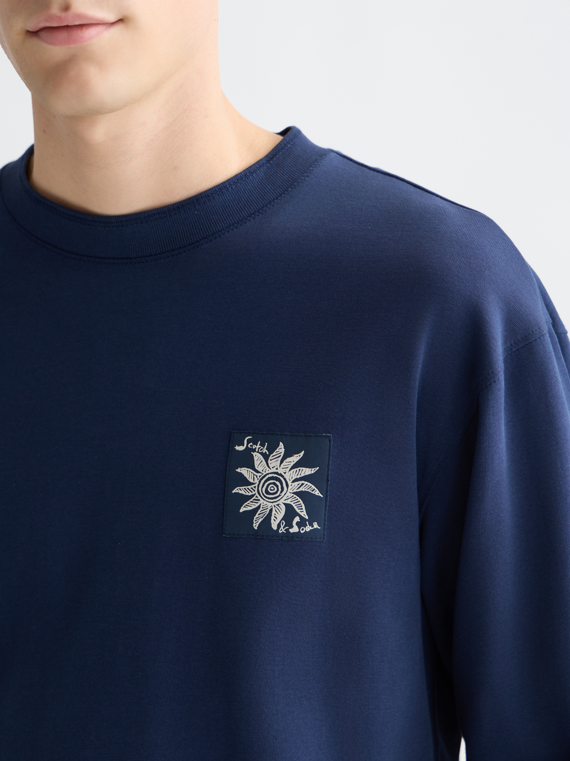 Artwork relaxed long sleeve top