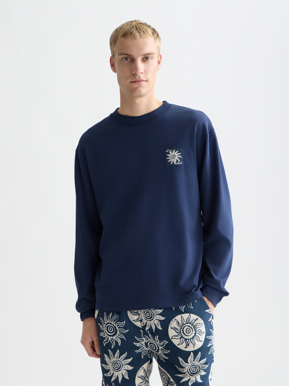 Artwork relaxed long sleeve top