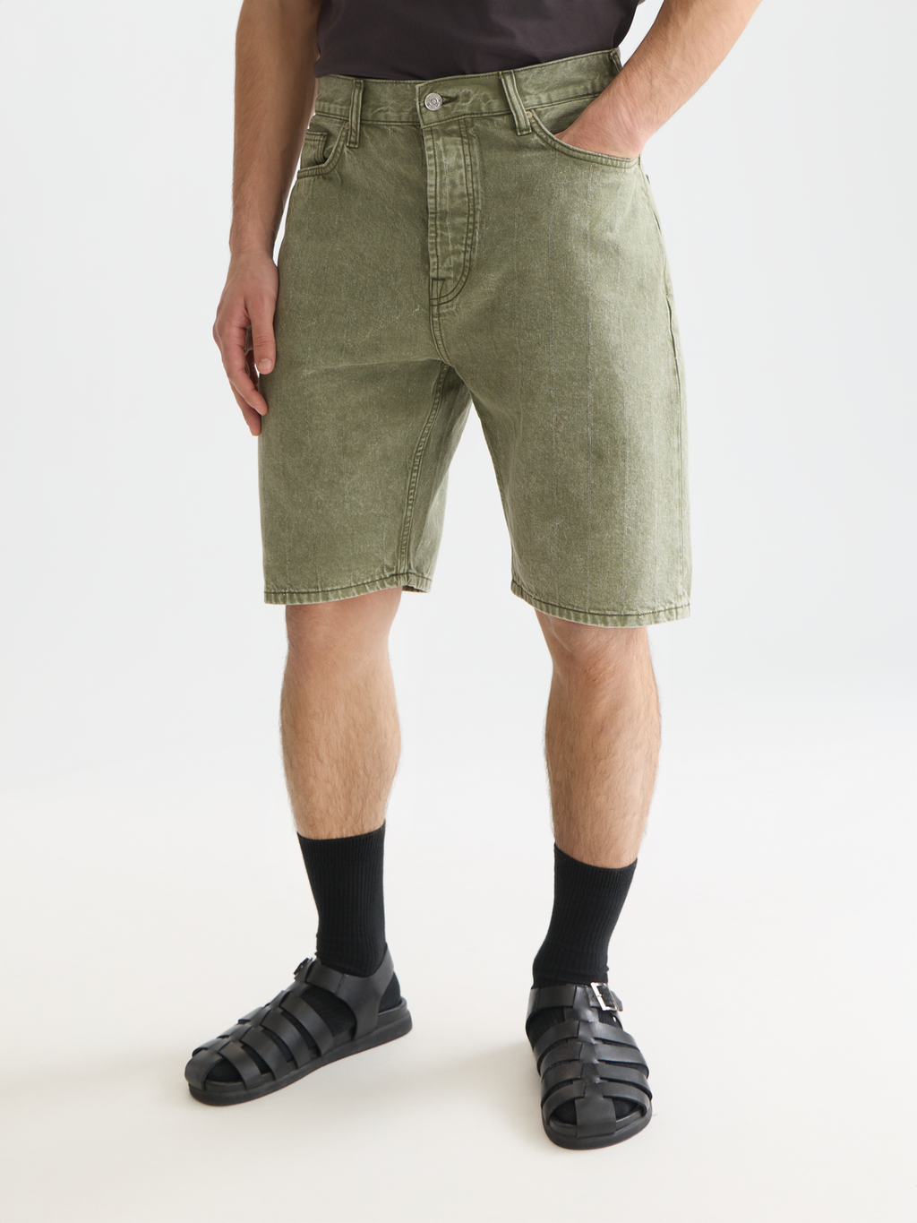 The Pitch loose denim shorts