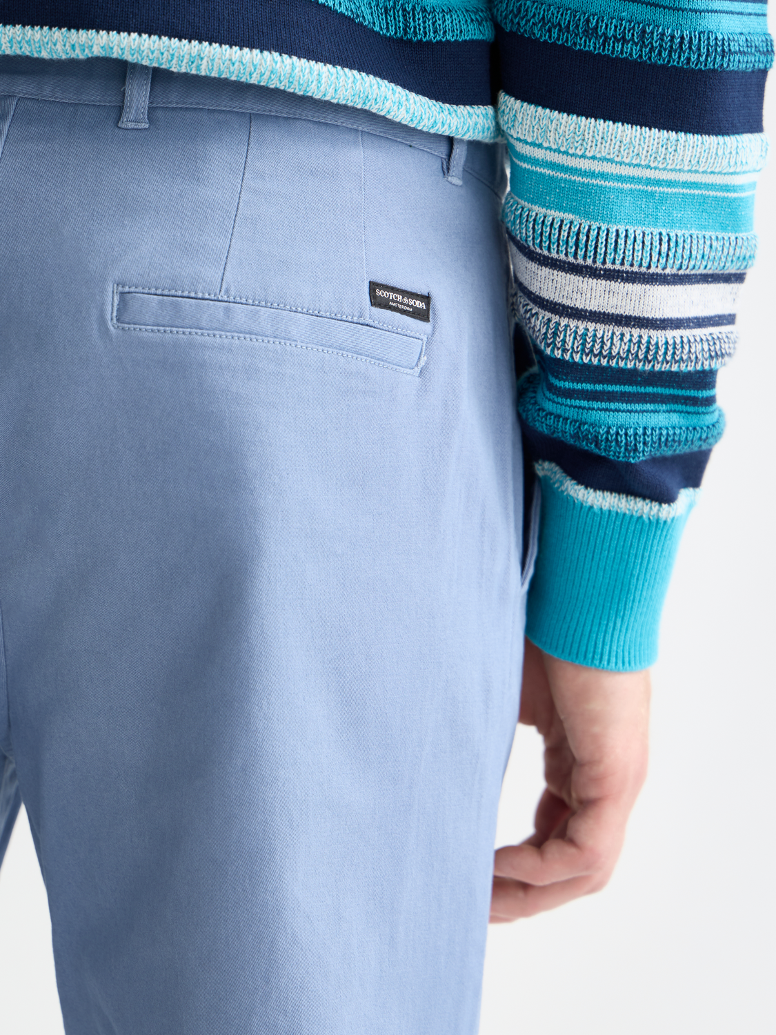 Seasonal core Stuart stretch cotton blend twill chino