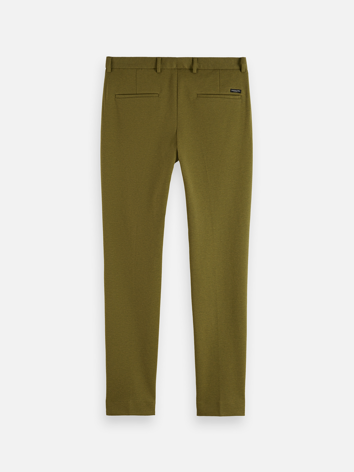 Seasonal Essentials Mott tailored cotton blend jersey chino - GREEN MOSS MELANGE