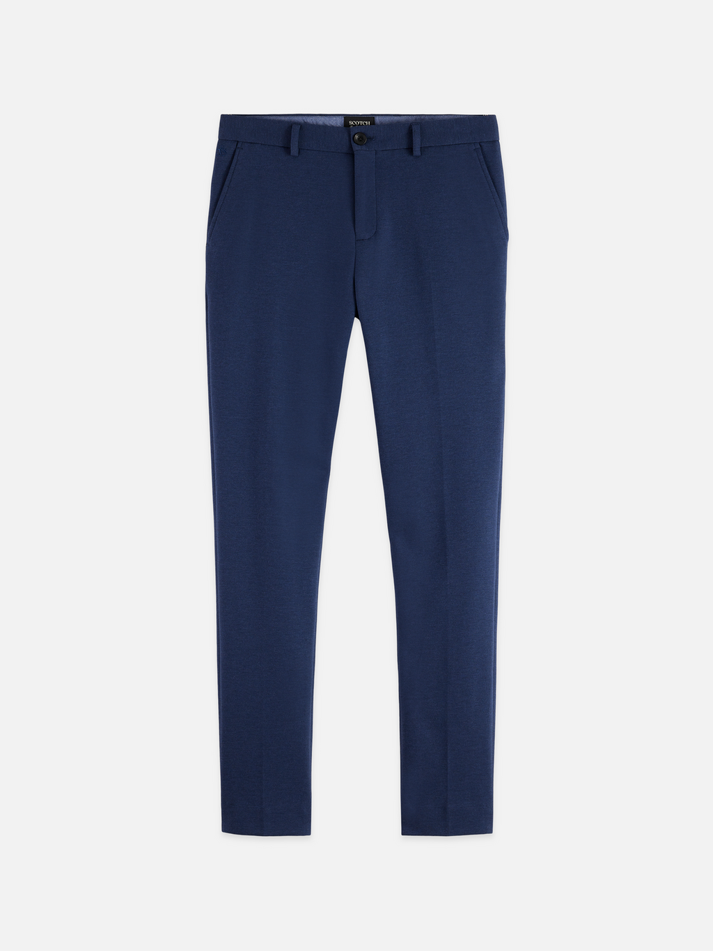 Seasonal Essentials Mott tailored cotton blend jersey chino - OCEANA MELANGE