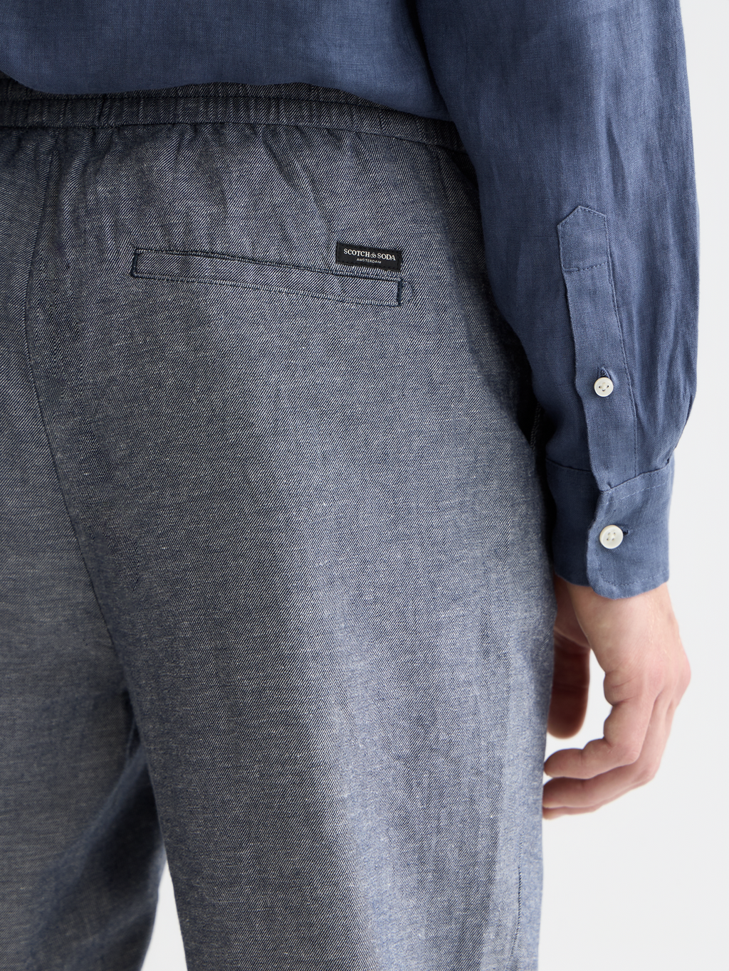 Seasonal Essentials Warren cotton linen jogger - OCEANA