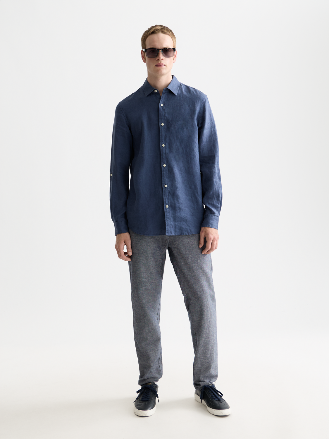 Seasonal Essentials Warren cotton linen jogger - OCEANA