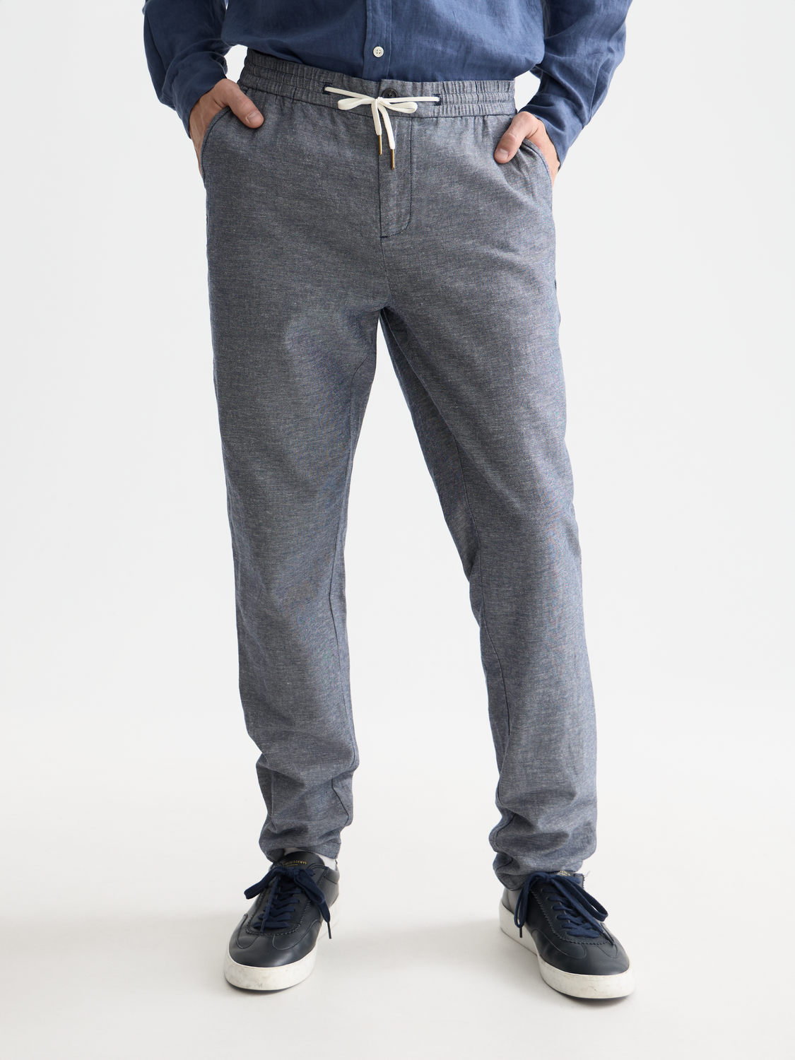 Seasonal Essentials Warren cotton linen jogger - OCEANA