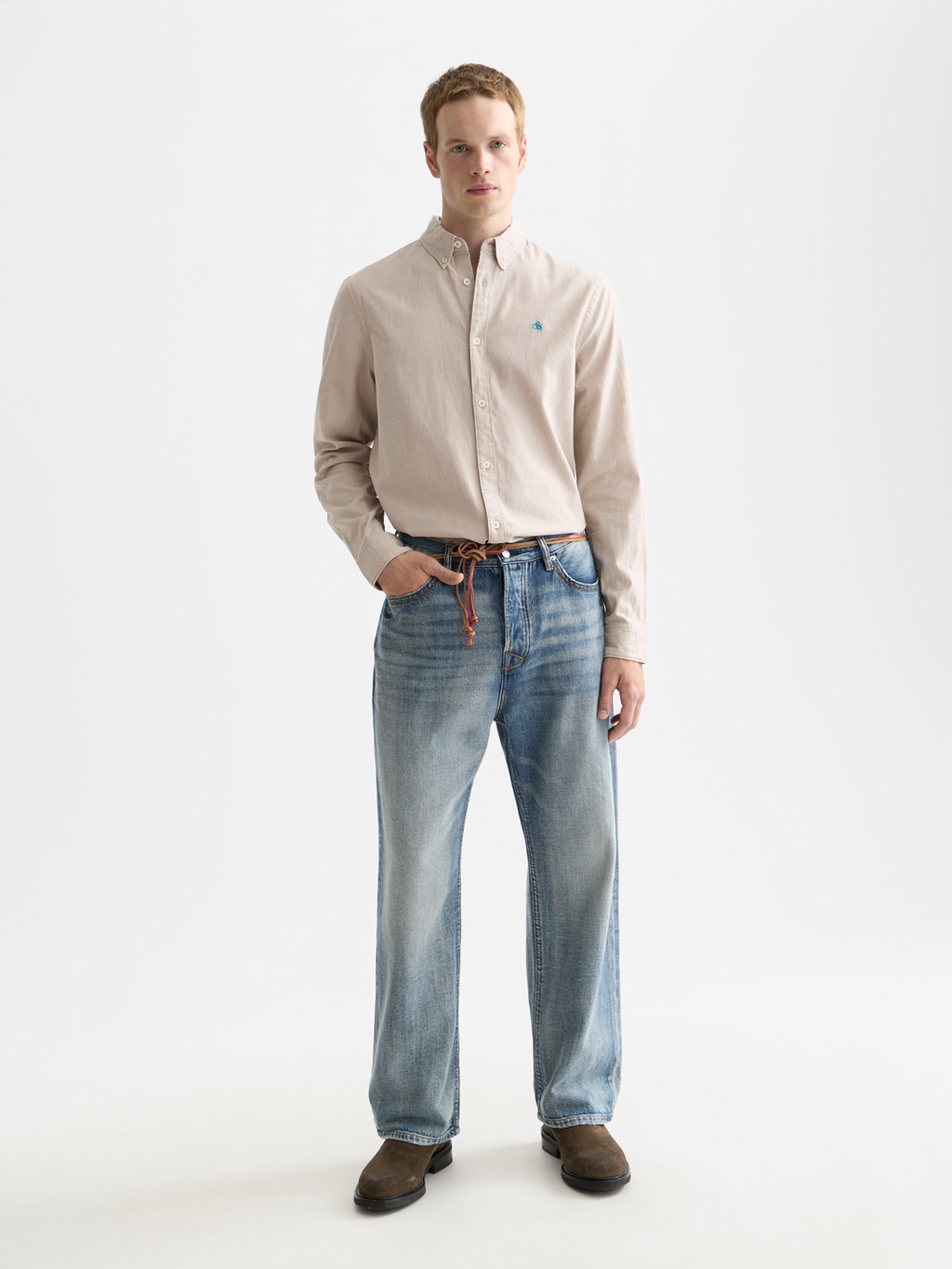 Seasonal core solid oxford regular-fit shirt