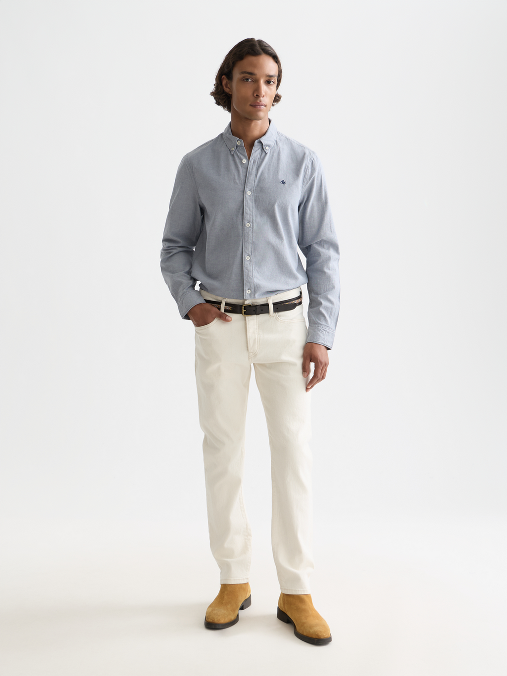 Seasonal core solid oxford regular-fit shirt