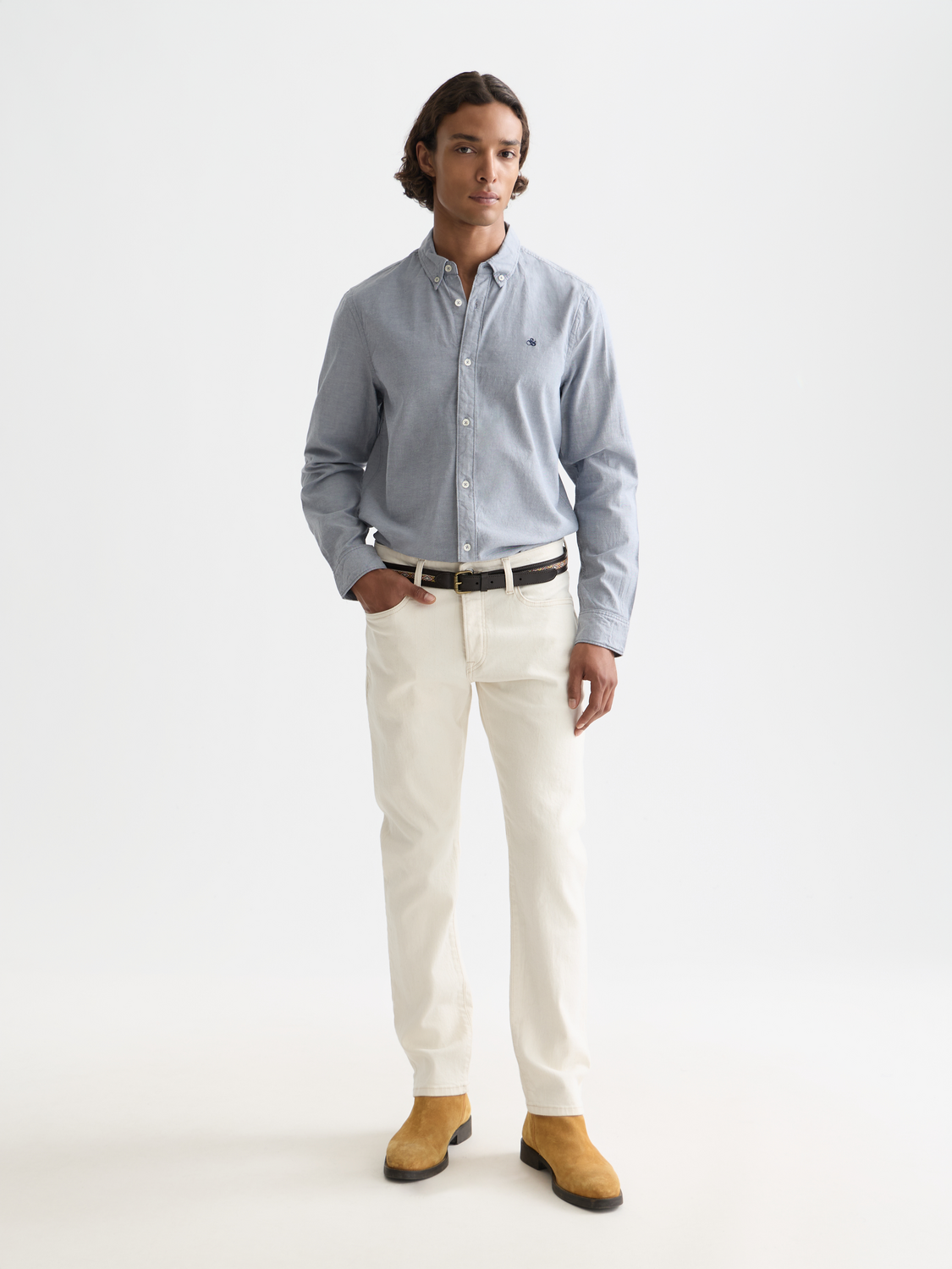 Seasonal core solid oxford regular-fit shirt