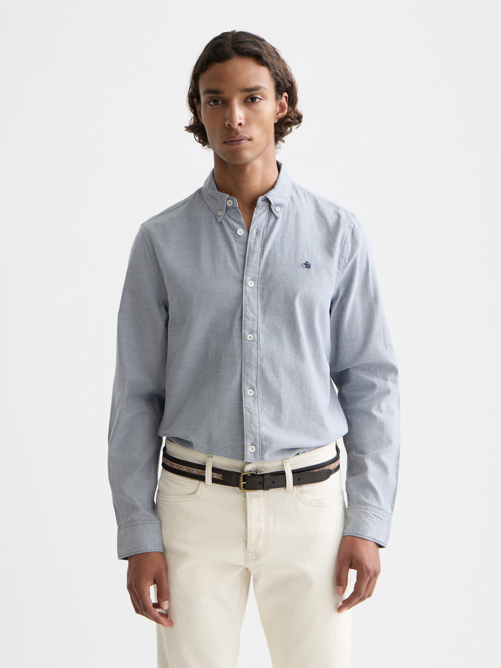 Seasonal Essentials solid oxford shirt - OCEANA