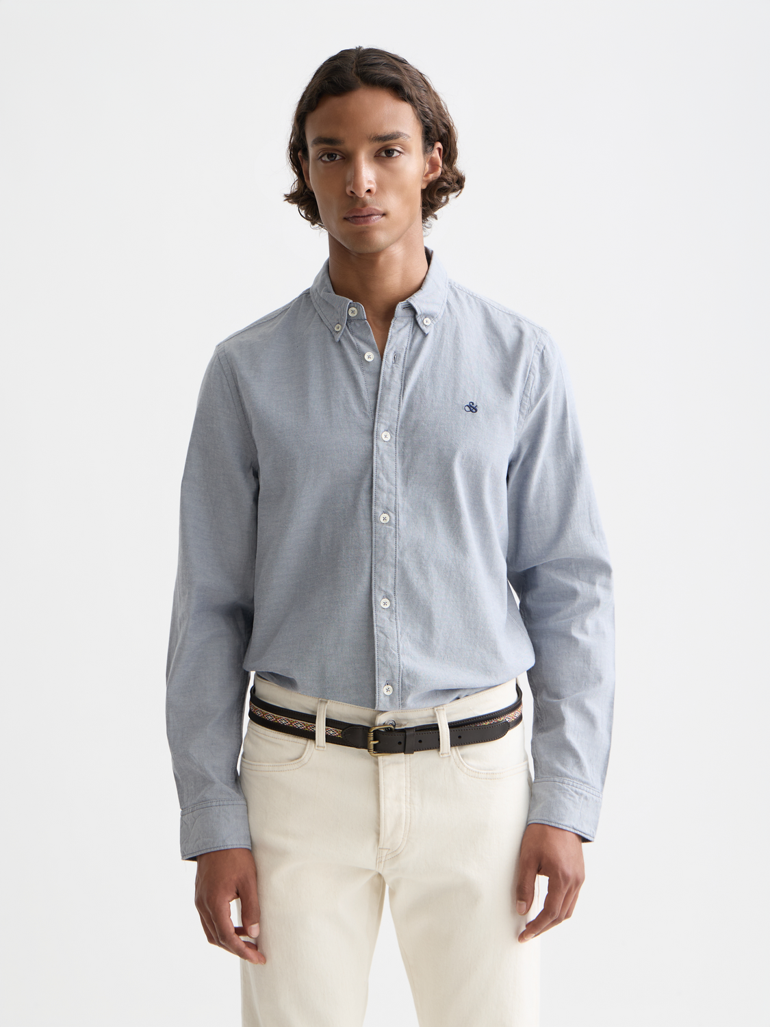 Seasonal Essentials solid oxford shirt - OCEANA