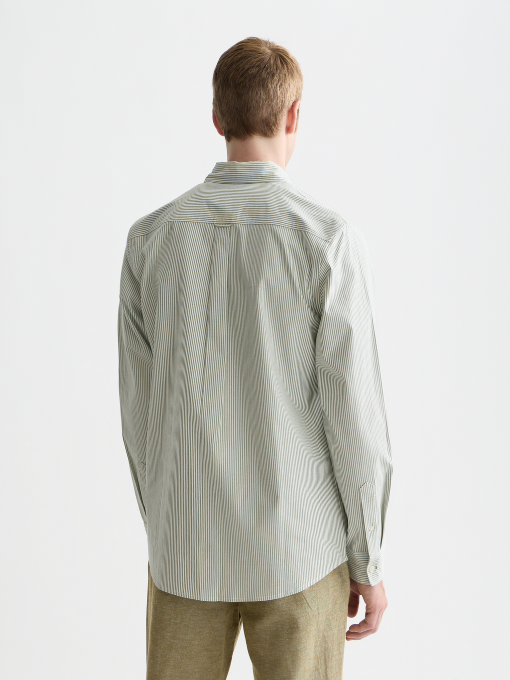 Seasonal Essentials striped oxford shirt - GARDEN GREEN STRIPES