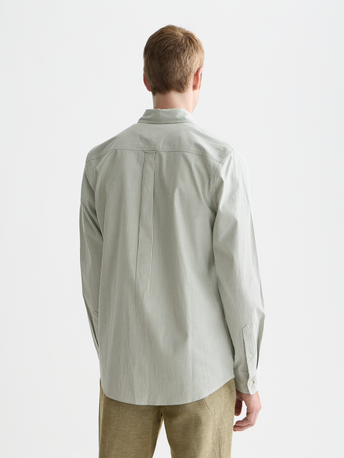 Seasonal Essentials striped oxford shirt - GARDEN GREEN STRIPES