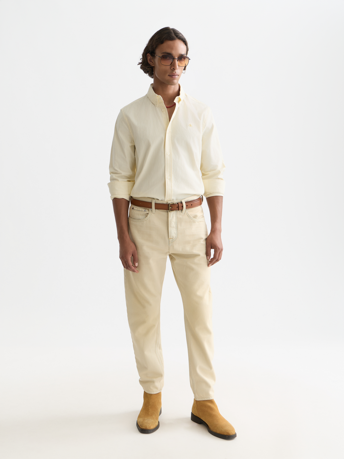 Seasonal Essentials striped oxford shirt - RAFFIA STRIPE