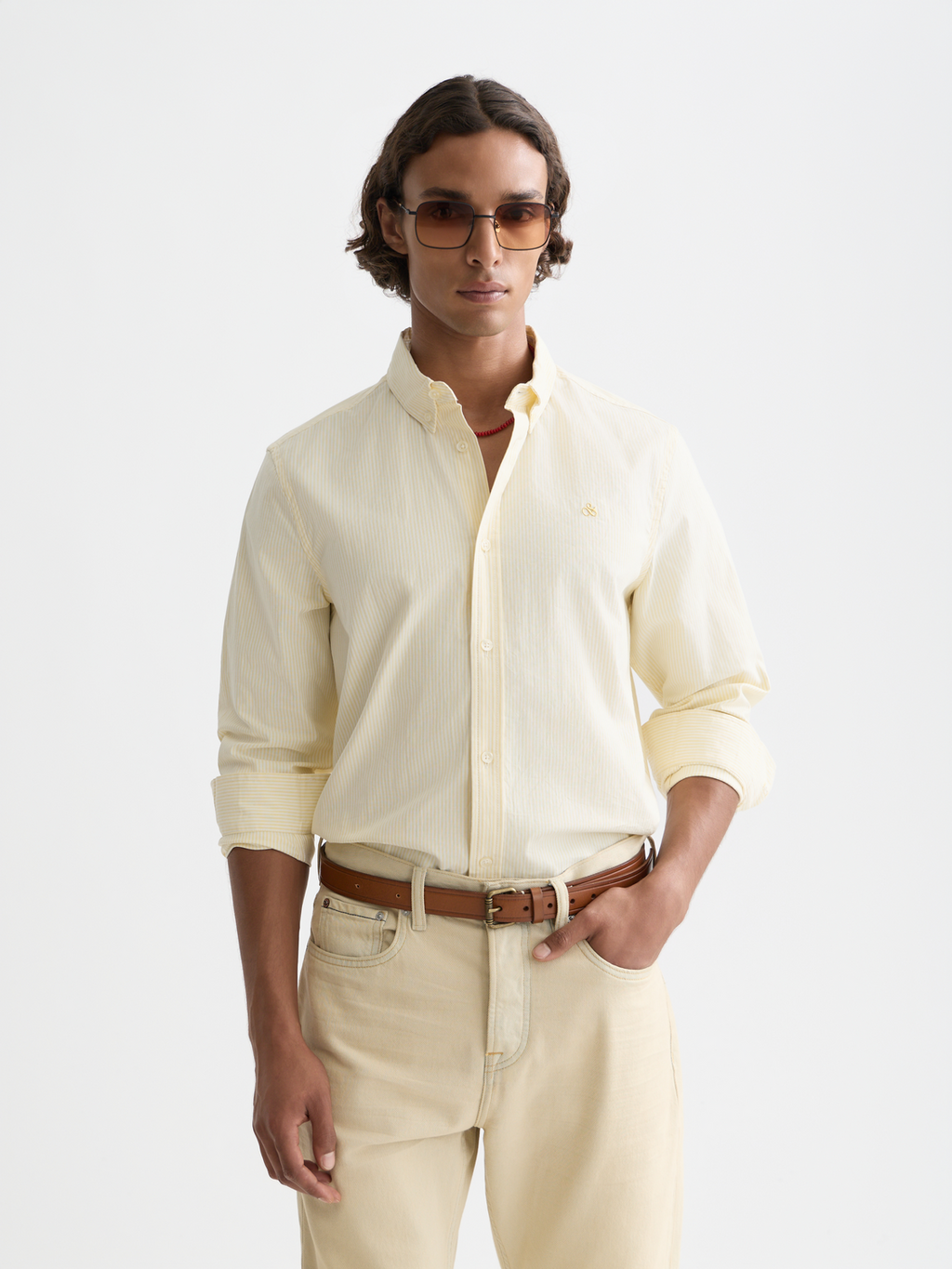 Seasonal core striped oxford regular-fit shirt