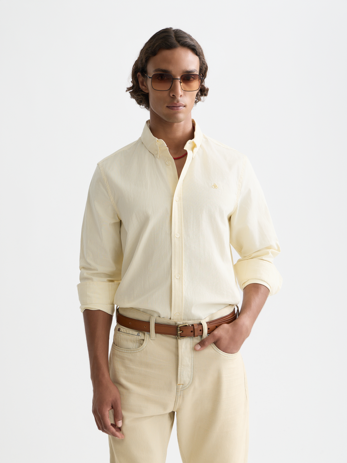 Seasonal Essentials striped oxford shirt - RAFFIA STRIPE