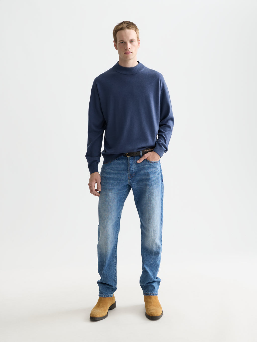 Seasonal Essentials mock neck pullover - OCEANA