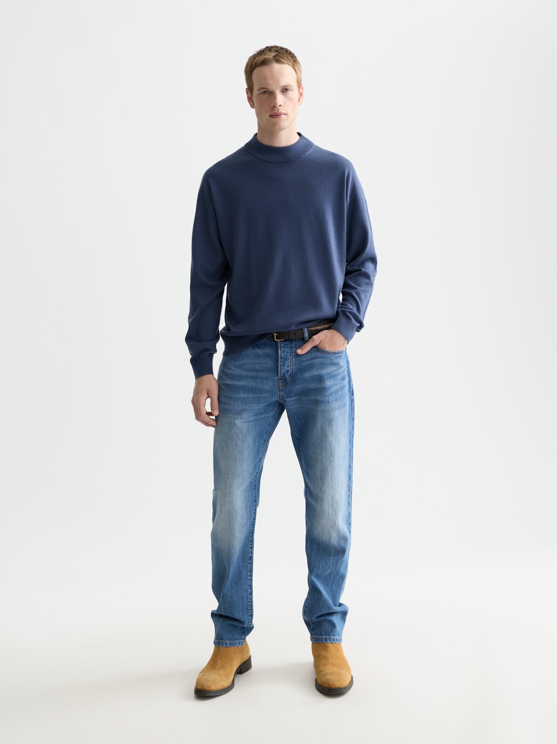 Seasonal Essentials mock neck pullover - OCEANA
