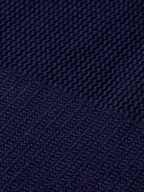 Regular-fit knitted tone on tone striped polo