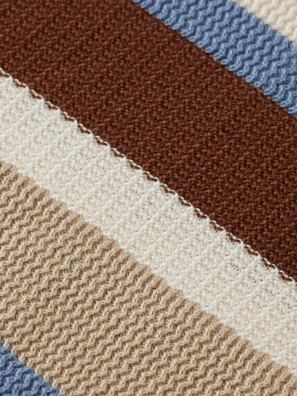 knitted striped polo