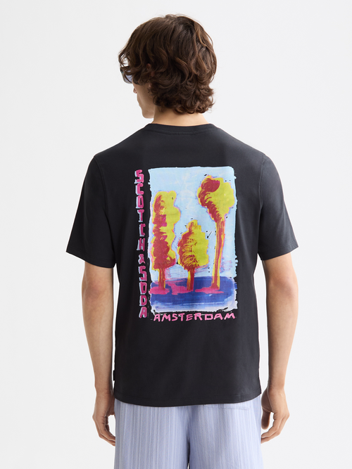 Regular-fit front and back artwork t-shirt
