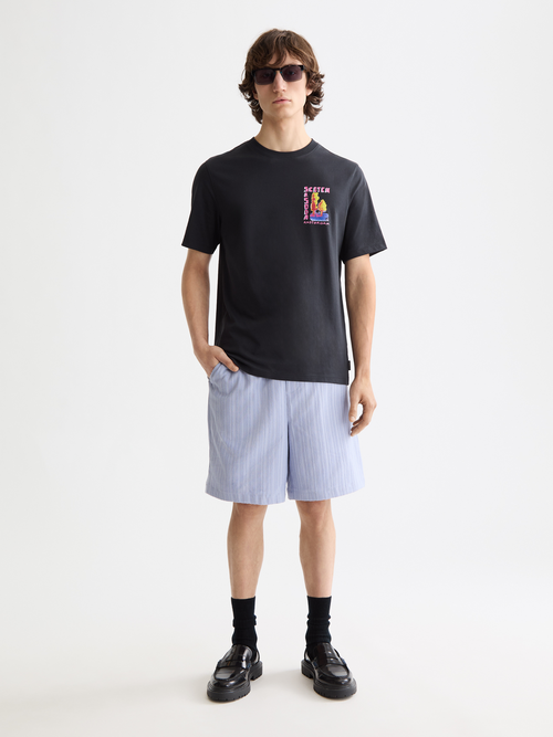Regular-fit front and back artwork t-shirt