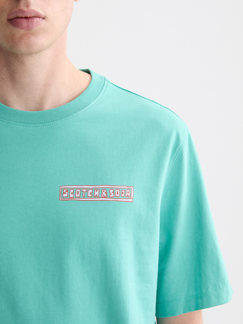 Regular-fit front and back artwork t-shirt