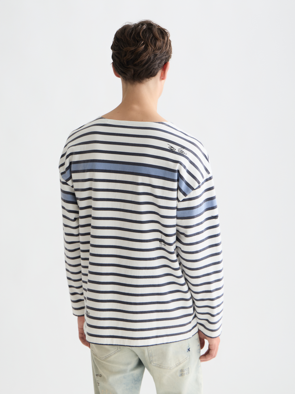 Basquiat breton striped long sleeve top