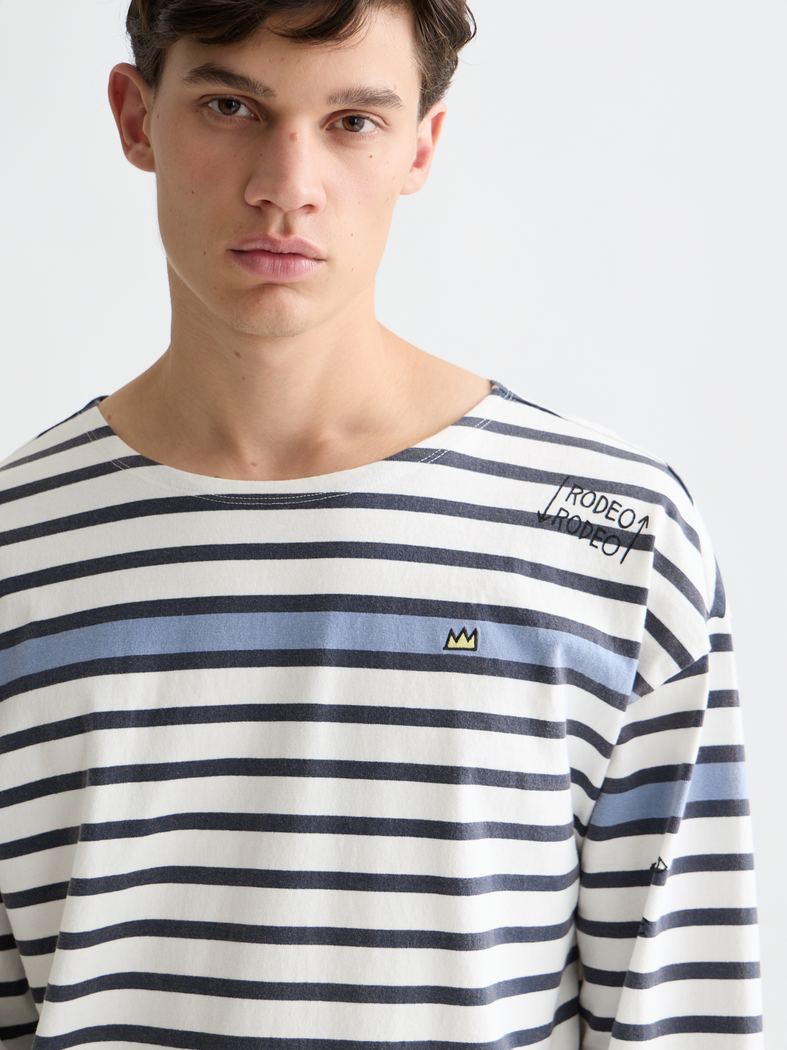 Basquiat breton striped long sleeve top