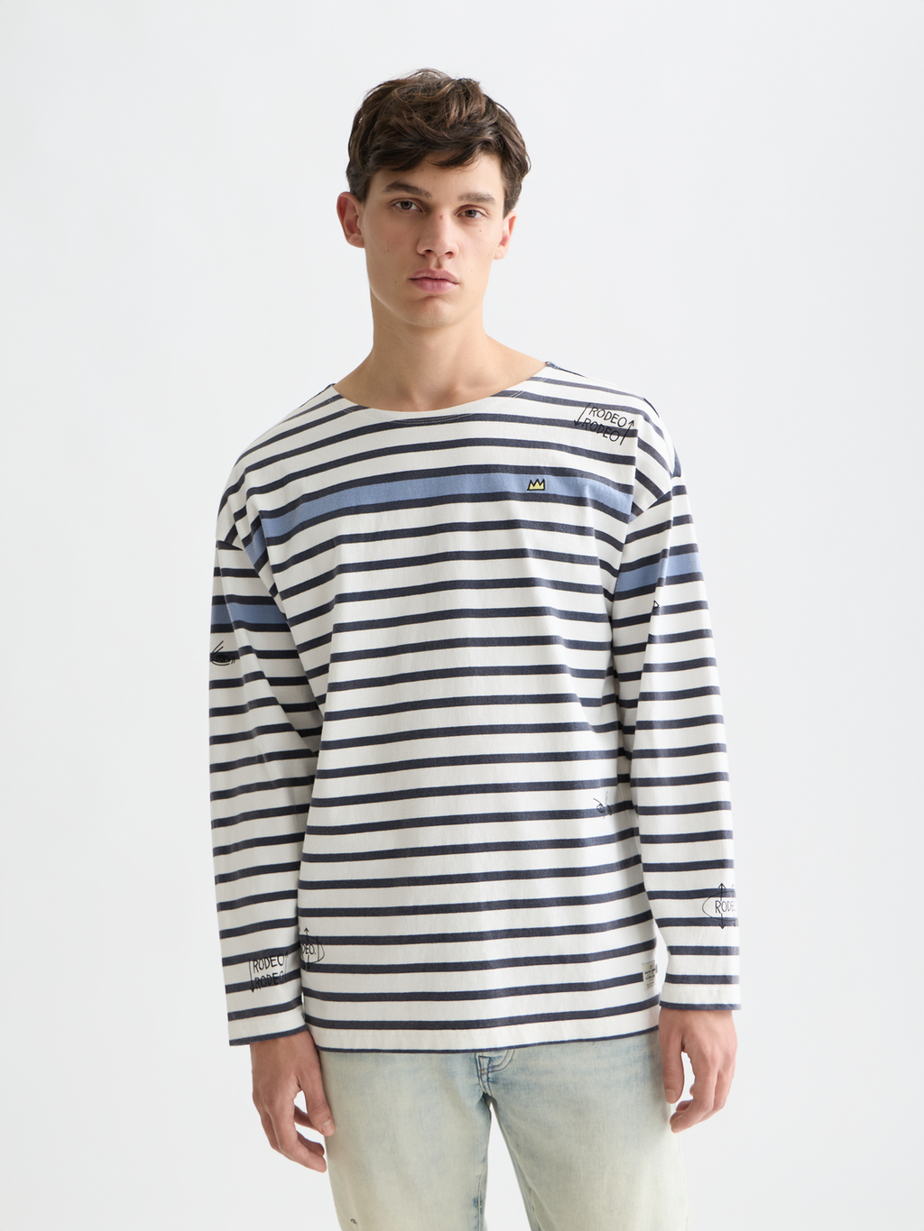 Basquiat breton striped long sleeve top