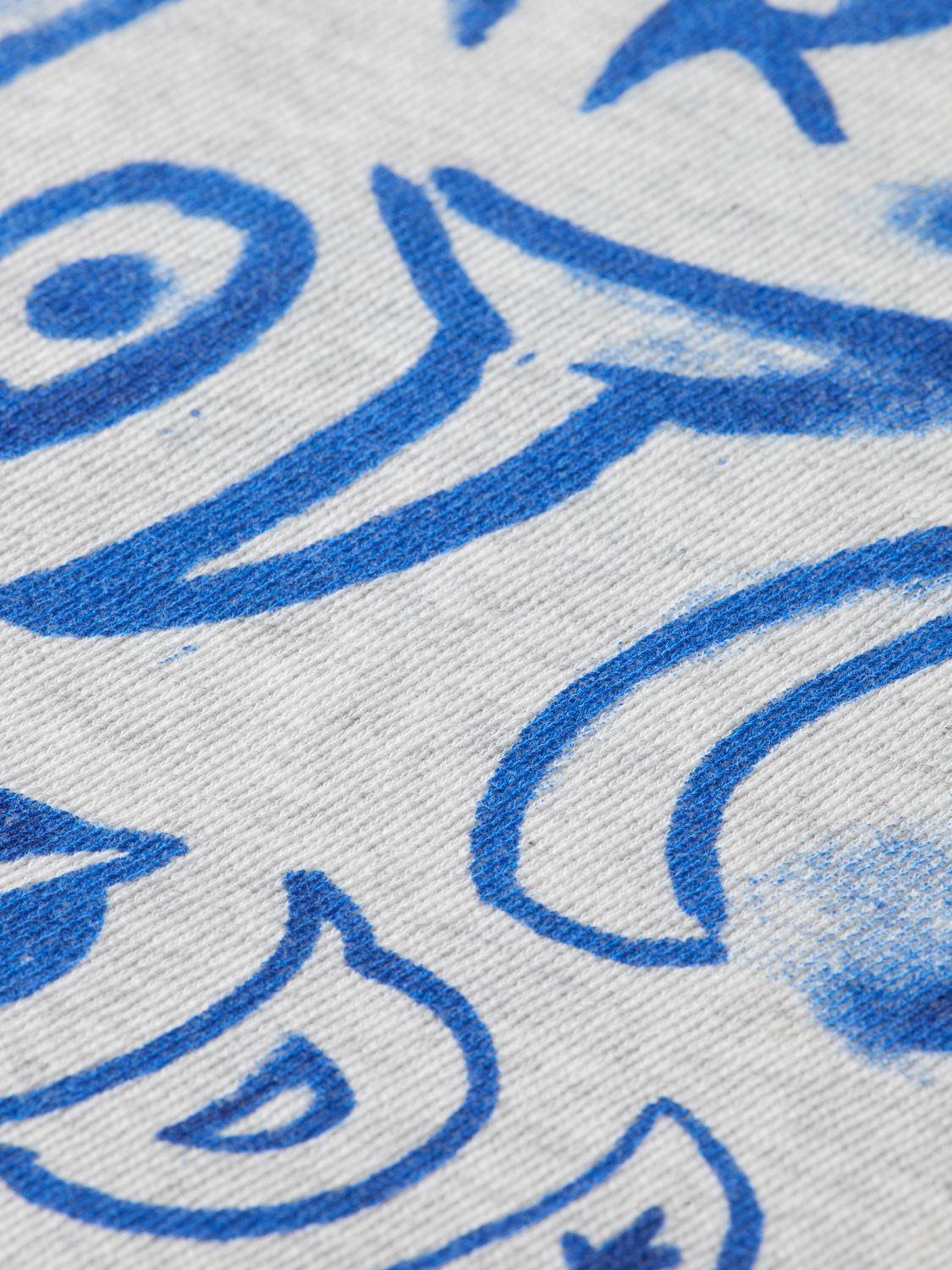 Washed denim graphic sweat