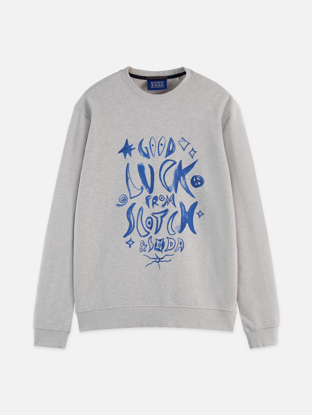 Washed denim graphic sweat