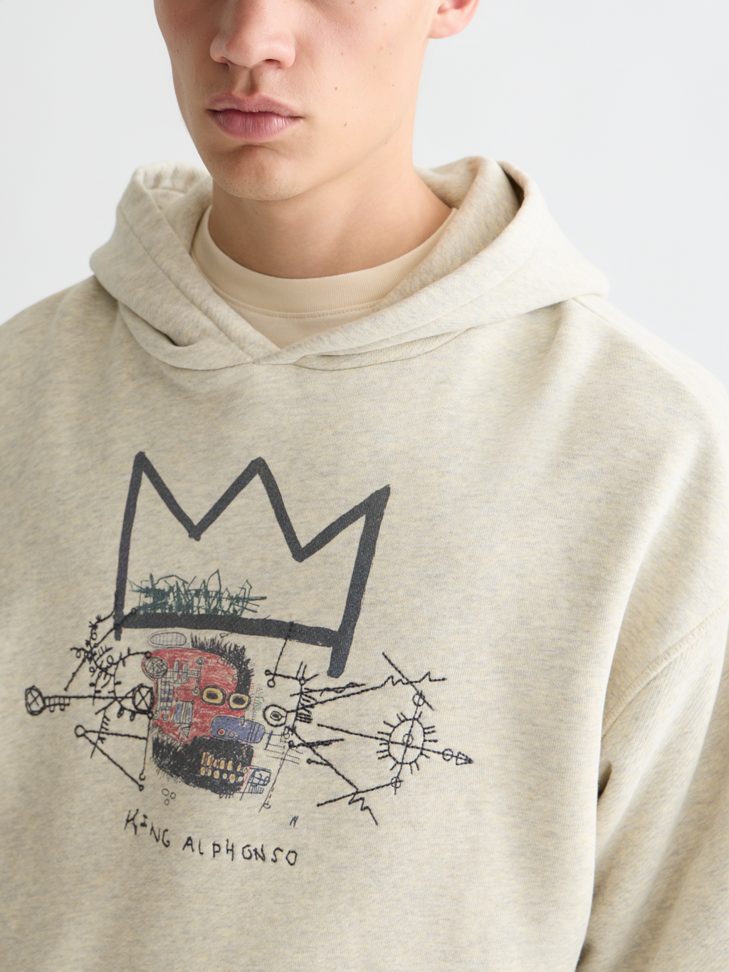 Basquiat artwork relaxed hoodie