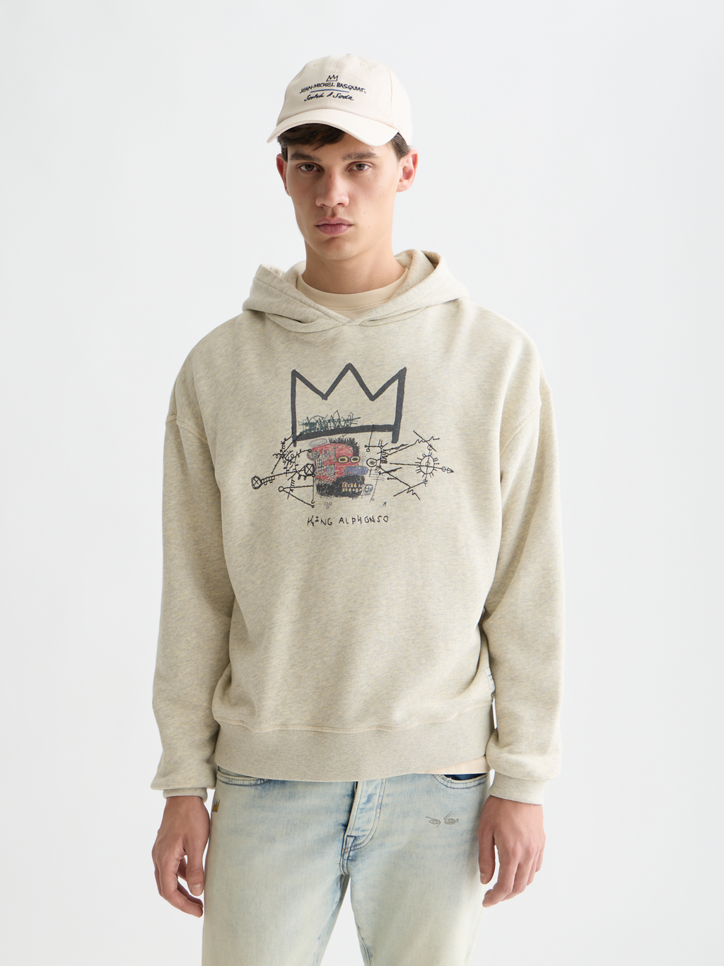 Basquiat artwork relaxed hoodie