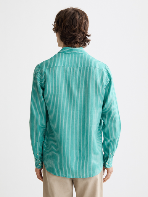 Seasonal core - Regular-fit striped linen shirt