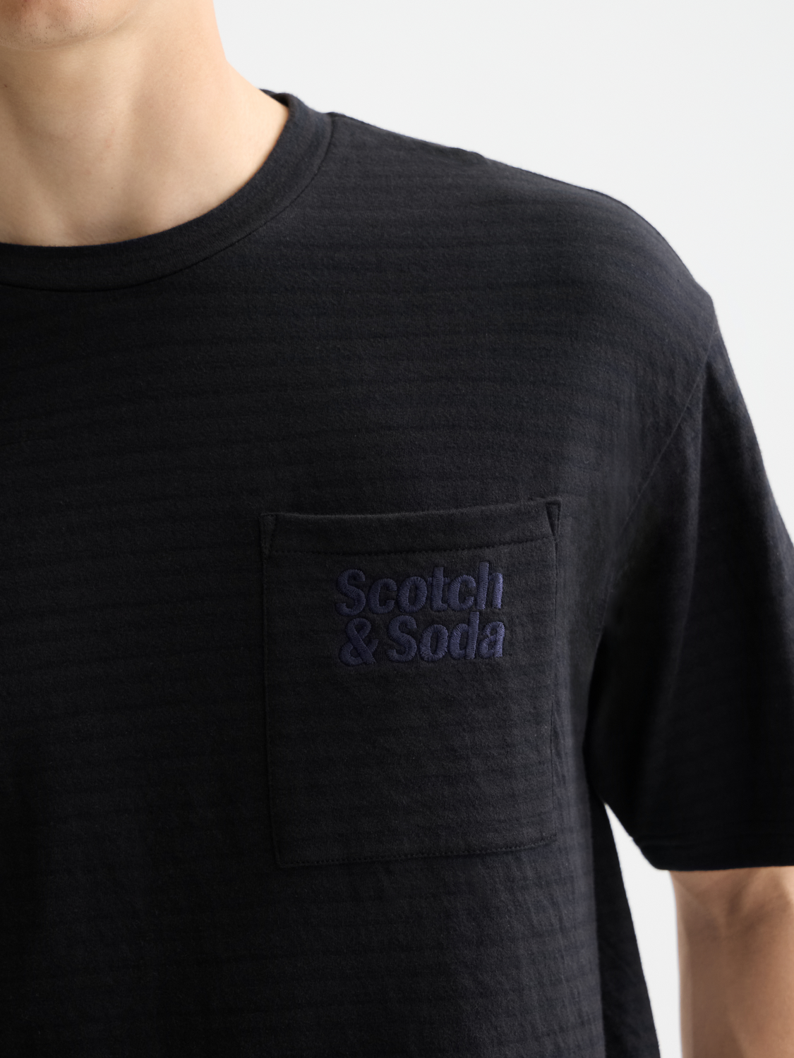 Double face jersey pocket t-shirt