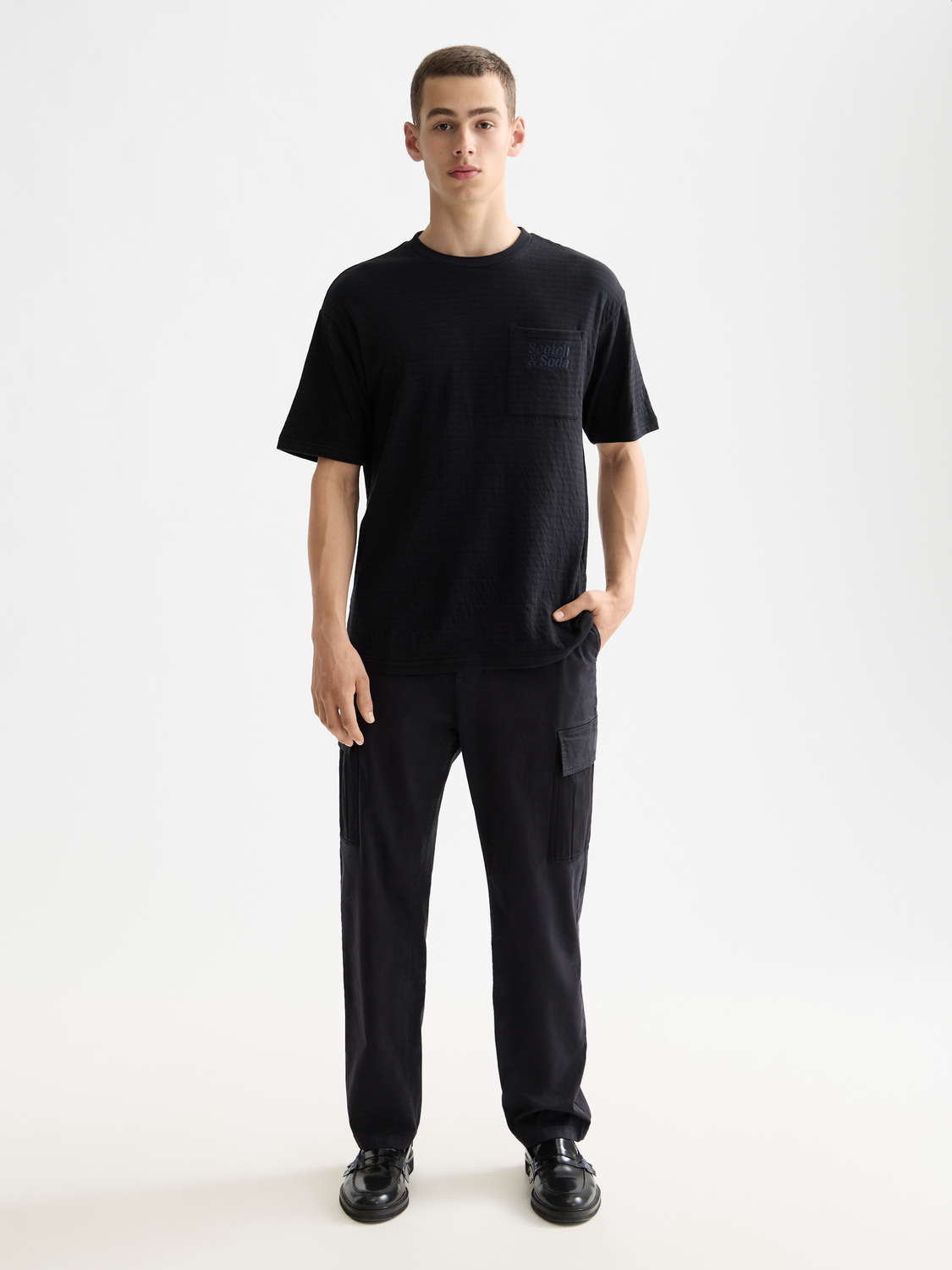 Double face jersey pocket t-shirt