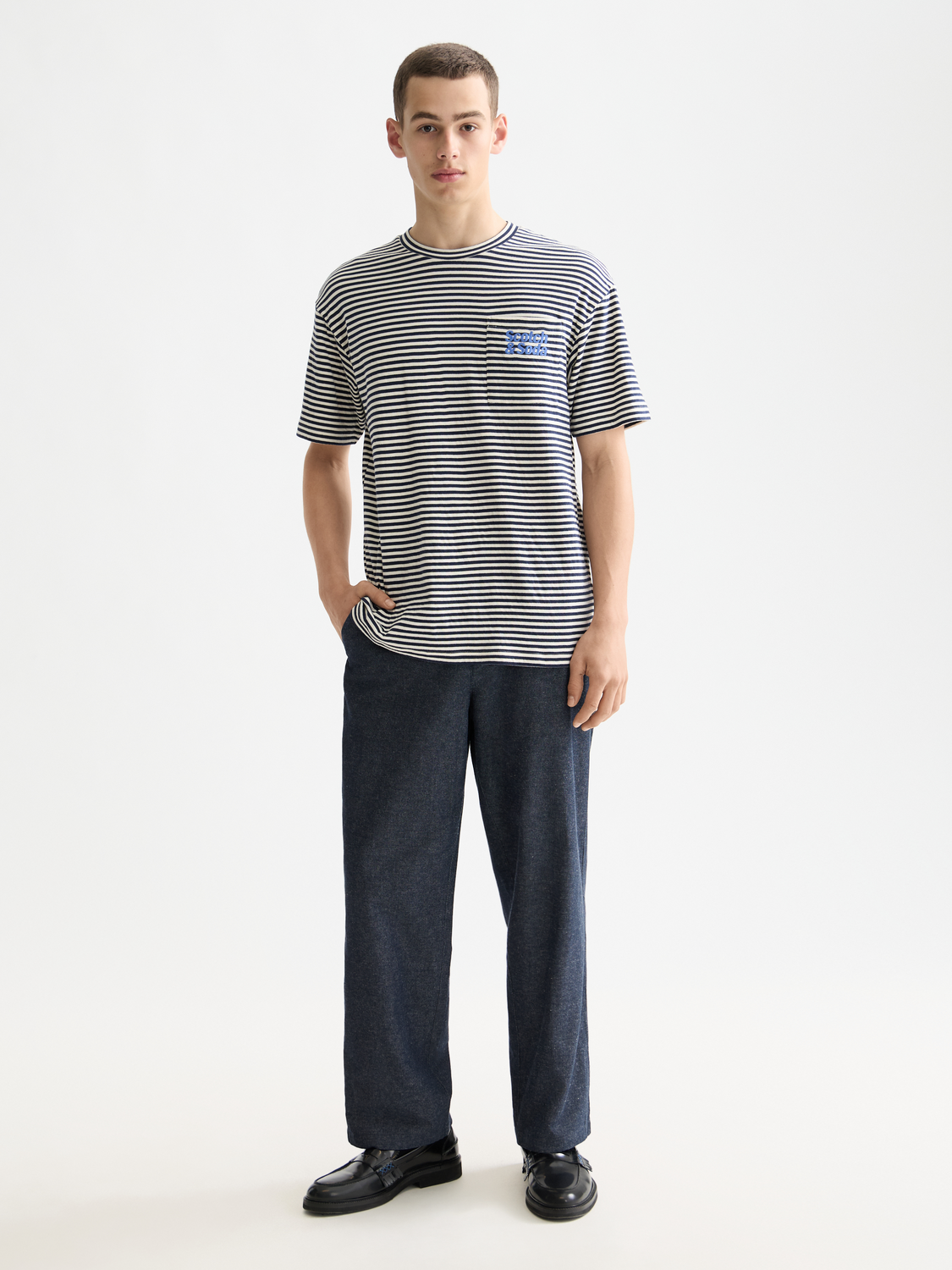 Double face jersey pocket t-shirt