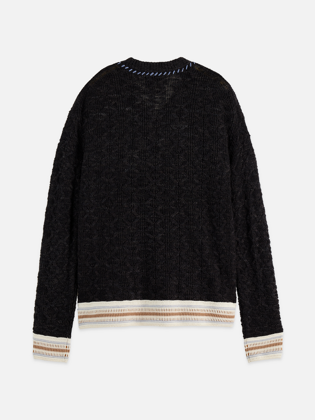 V-Neck cable loose pullover